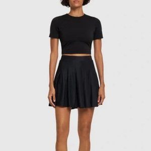 NWT WeWoreWhat Pleated Tennis Skort Mini Black Size Medium M NEW $98